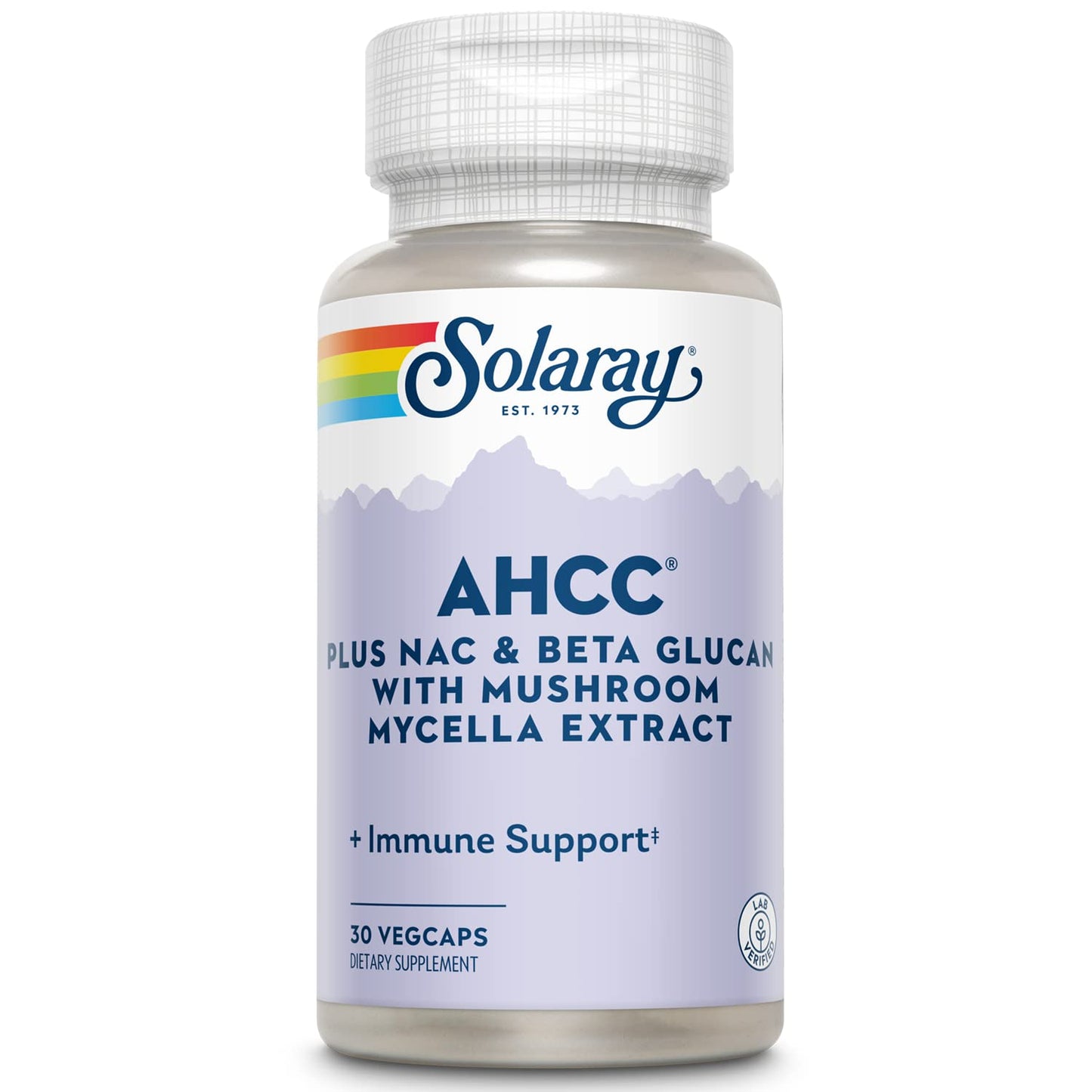 Solaray AHCC + NAC & Beta Glucan, Veg Cap (Plastic Bottle) – 30 Count
