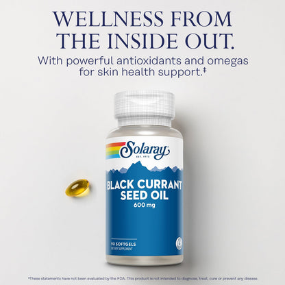 SOLARAY Black Currant Seed Oil 600 mg – Skin Health, 90 Softgels