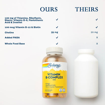 Solaray B-Complex 100-250 Capsule | Health & Beauty - Vegan & Lab Verified
