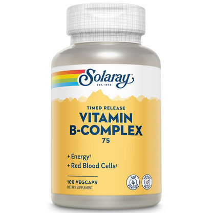 SOLARAY Vitamin B-Complex 75mg | Two-Stage Timed-Release | 100 CT