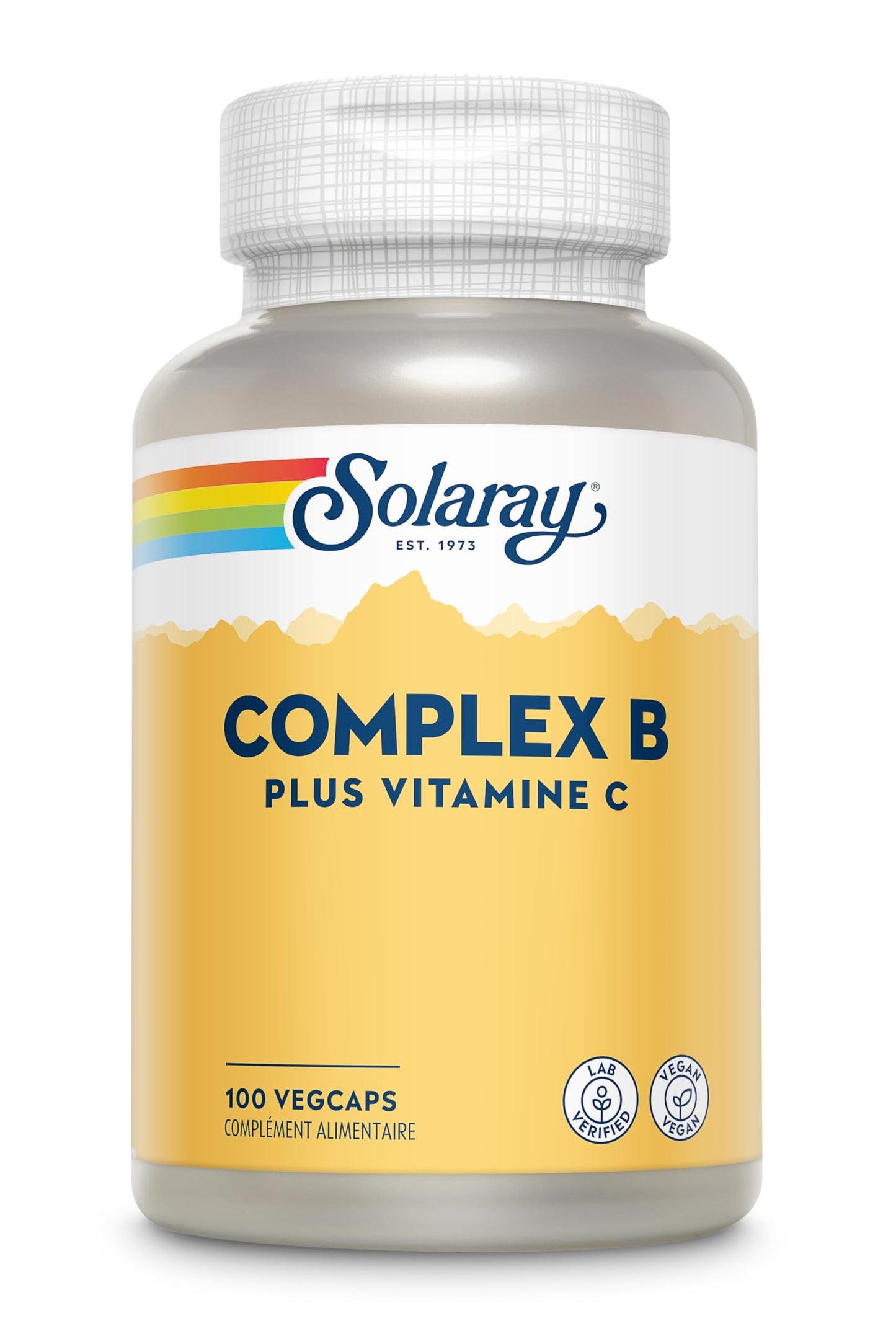 SOLARAY Vitamin B Complex – Healthy Energy, Immune & Nerve Support | Vegan 100 VegCaps