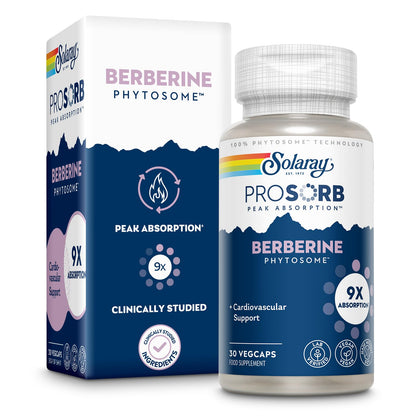 SOLARAY Berberine Phytosome 9X Absorption – Vegan, Soy-Free