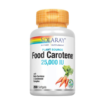 SOLARAY Beta Carotene 25,000 IU | Vitamin A Carotenoids for Skin, Eyes & Immune Support