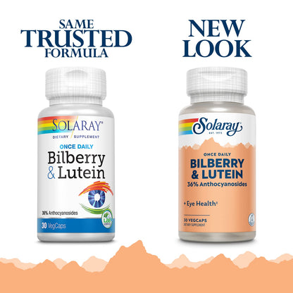 SOLARAY One Daily Bilberry & Lutein Supplement - 30 Count