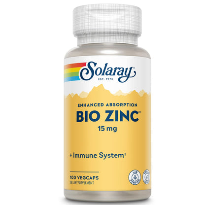 Solaray Bio Zinc 15 mg – Triple Zinc Complex | Immune & Cellular Support