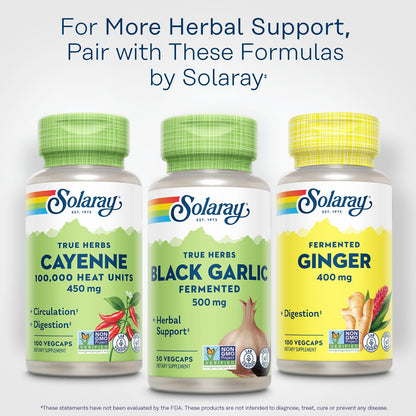 SOLARAY Black Garlic 500 mg – Fermented for Easy Digestion