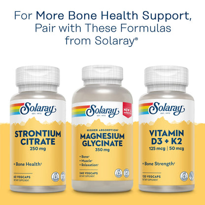 Solaray Calcium Bisglycinate 1000mg with Vitamin D-3 | Chelated Calcium for Strong Bones