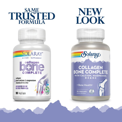 SOLARAY Collagen Bone Complete – Advanced Bone Matrix with Plant Calcium & Magnesium