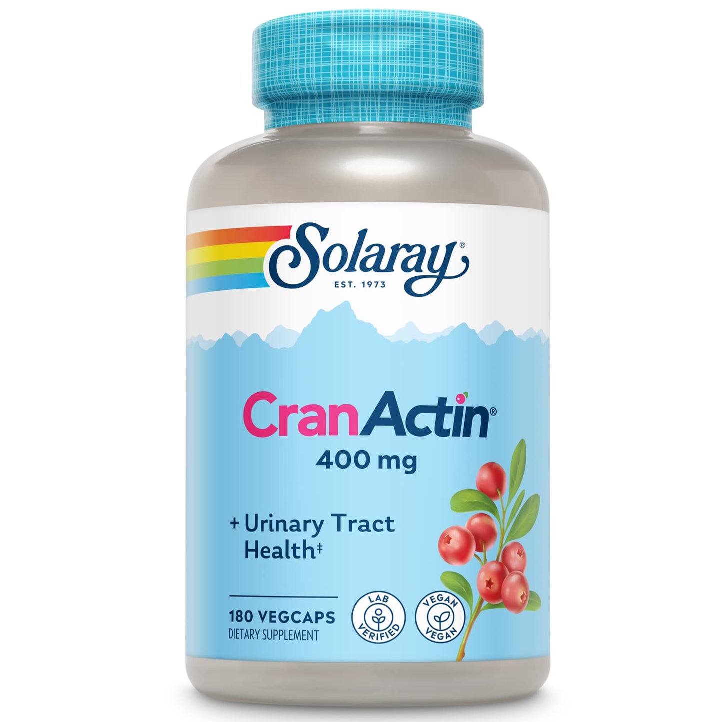 Solaray Cranactin Cranberry AF Extract Capsules 400 mg – 180 Count