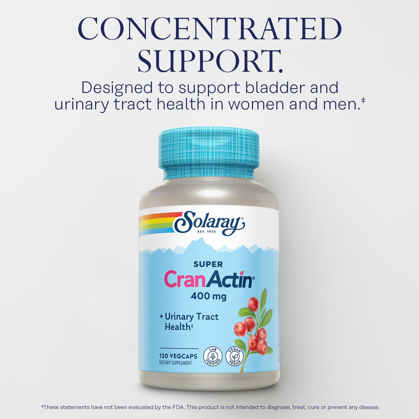 SOLARAY Super CranActin Cranberry Extract 400mg Urinary Tract Support