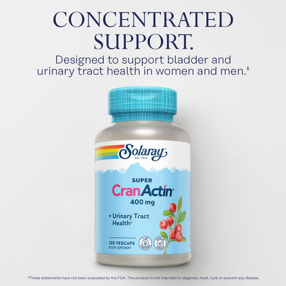 SOLARAY Super CranActin Cranberry Extract 400mg Urinary Tract Support