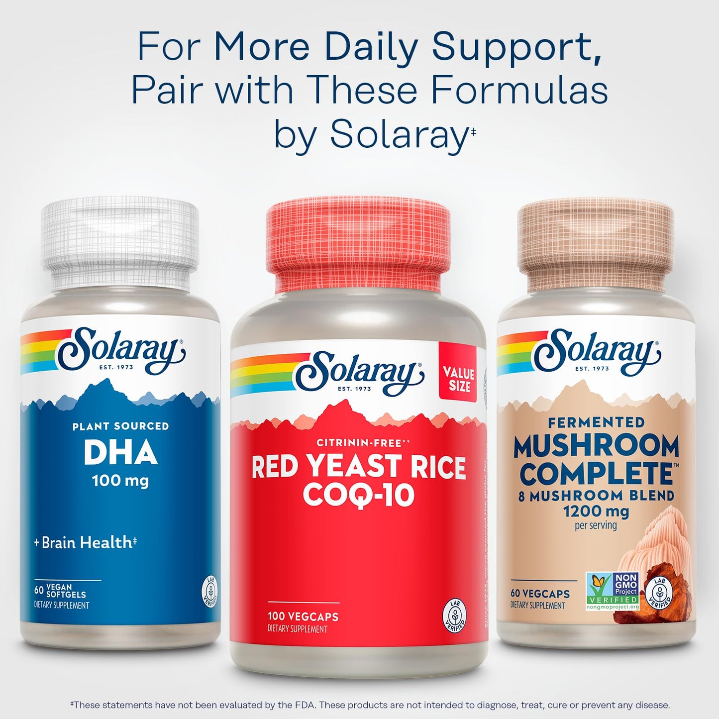 SOLARAY DHA 100 mg Omega-3 - Algae-Sourced Prenatal DHA | 60 Servings, 60 Vegan Softgels