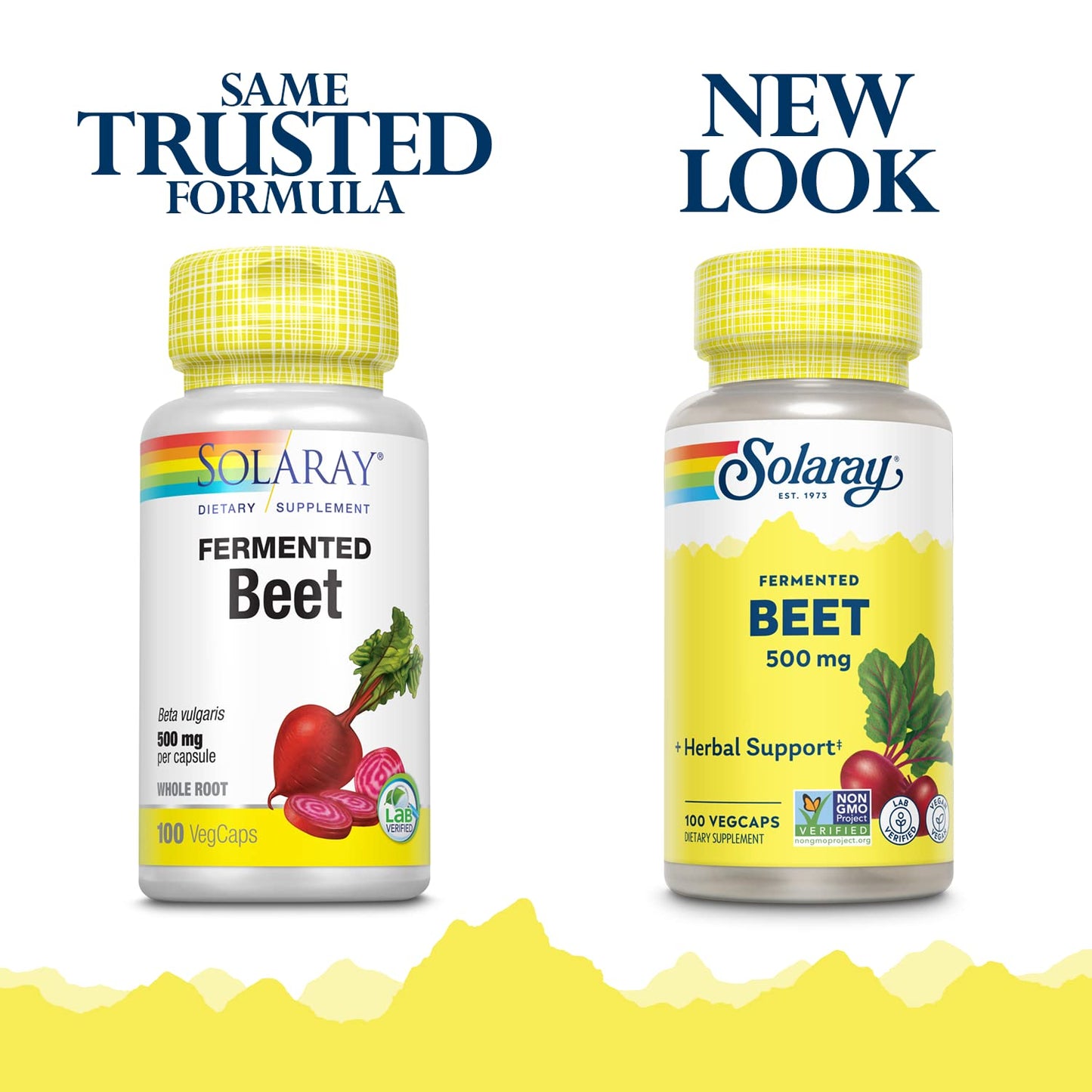 SOLARAY Fermented Beet Root Capsules - Organic Beets, Energy & Endurance