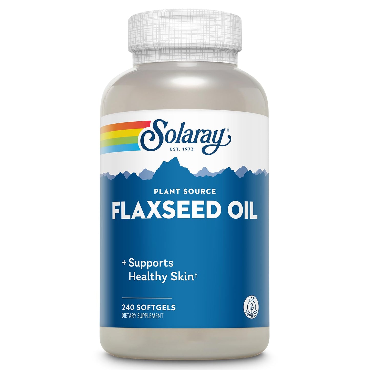 SOLARAY Flaxseed Oil 3000 mg | Omega 3-6-9 Softgels for Skin Health