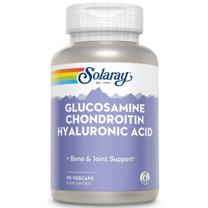 SOLARAY Glucosamine Chondroitin Hyaluronic Acid 1500/1000/20mg – 90 Capsules
