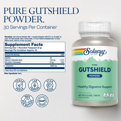 SOLARAY Gutshield Powder 150 Gram - Gut Health & Immune Support