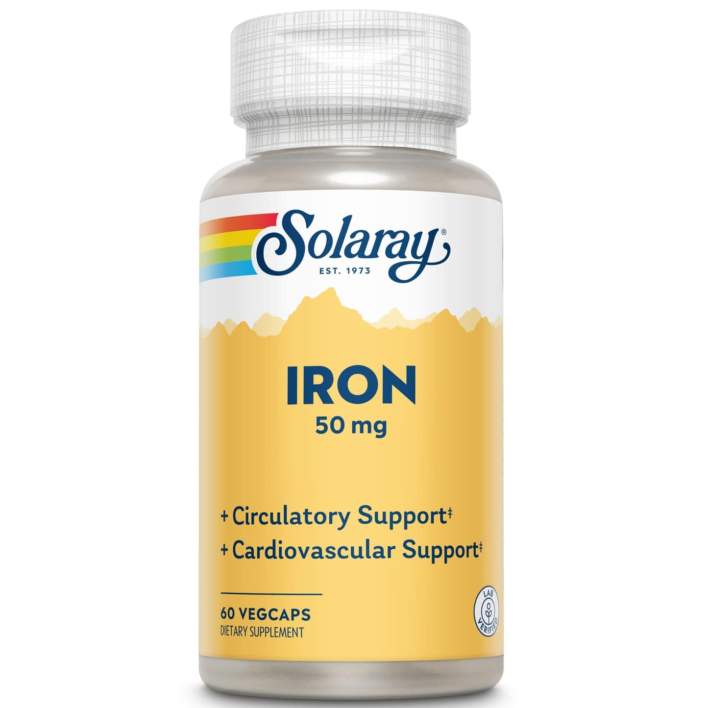 Solaray Iron 50 mg – Circulation & Red Blood Cell Support | 60 VegCaps