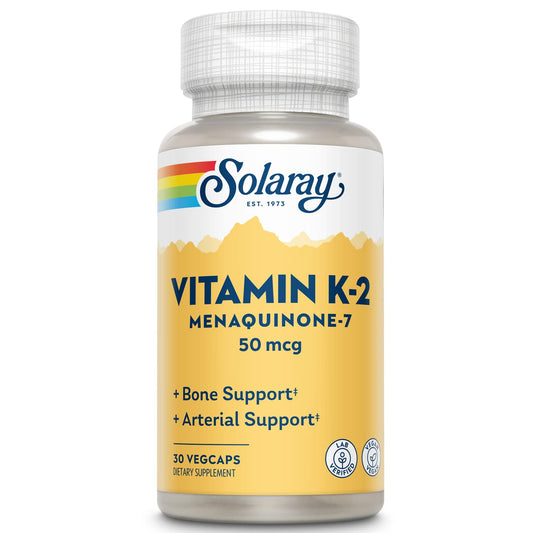 Solaray Vitamin K2 MK-7 50mcg – 30 Vegetable Capsules