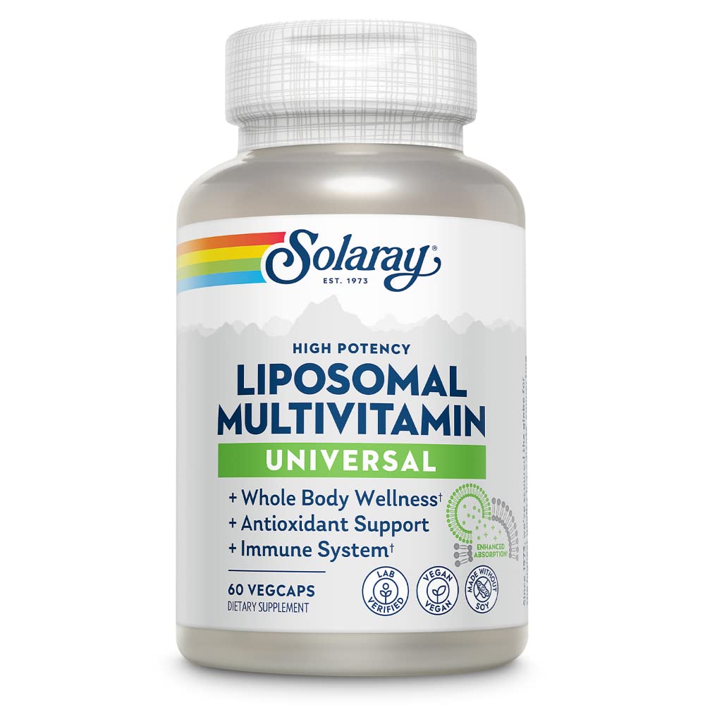 SOLARAY Liposomal Multivitamin for Men & Women | High Potency, Enhanced Absorption, 30 Servings, 60 VegCaps