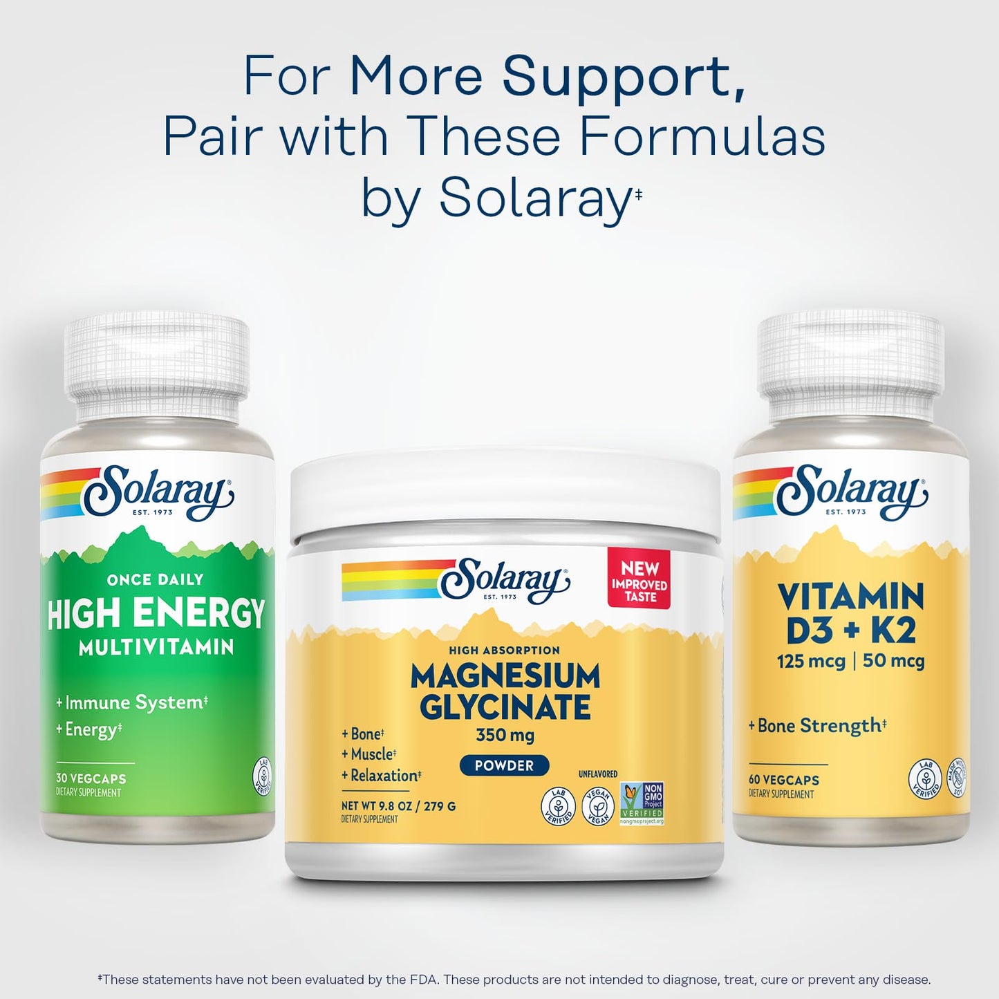 Solaray Magnesium Glycinate Powder 350 mg – Unflavored, Vegan Magnesium Supplement (6 oz, 50 Servings) for Bone, Muscle & Relaxation