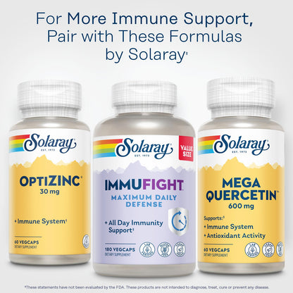 SOLARAY Mega Quercetin with Bromelain - Immune Support, Heart Health, Vegan