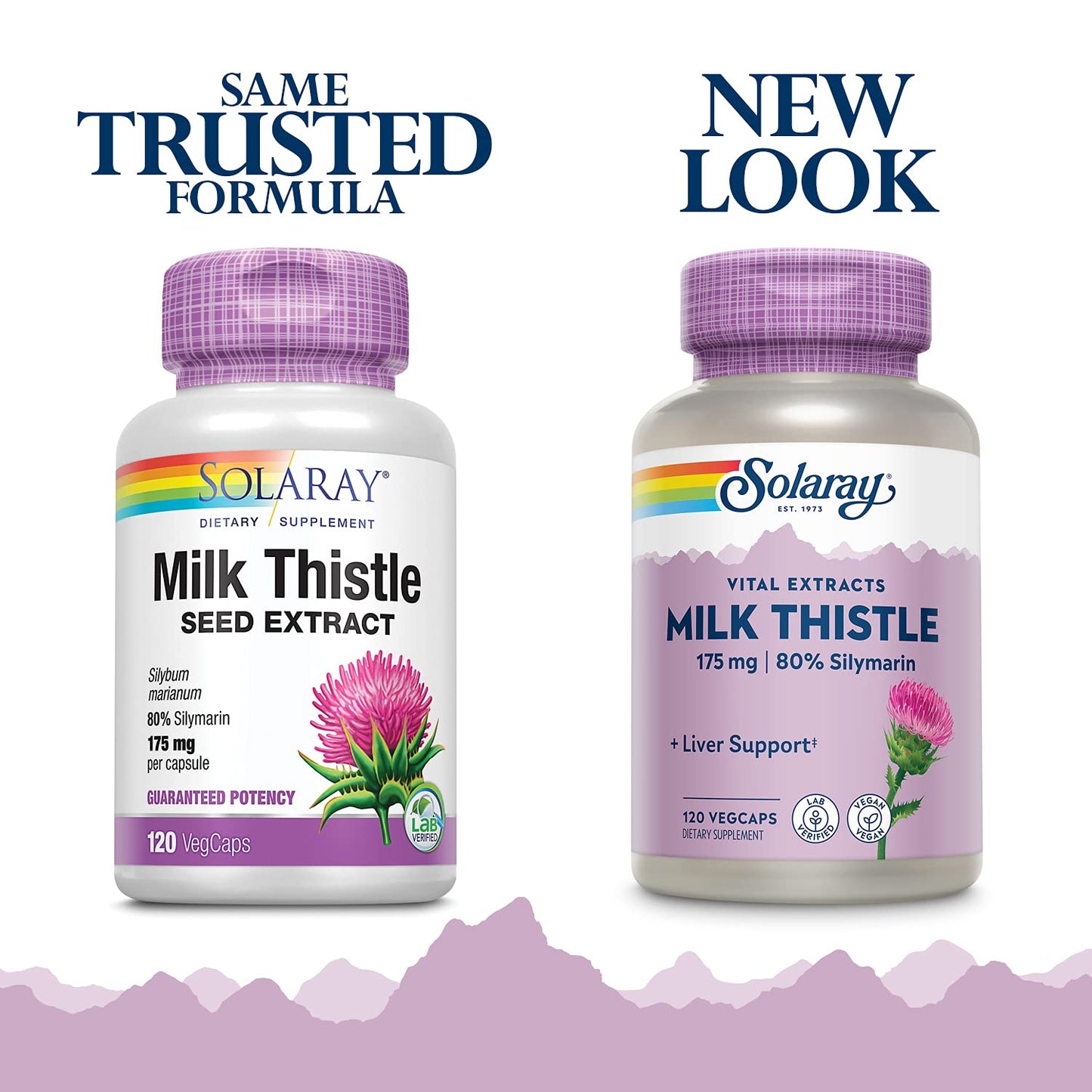 SOLARAY Milk Thistle Seed Extract 175mg - Non-GMO & Vegan, 120 VegCaps