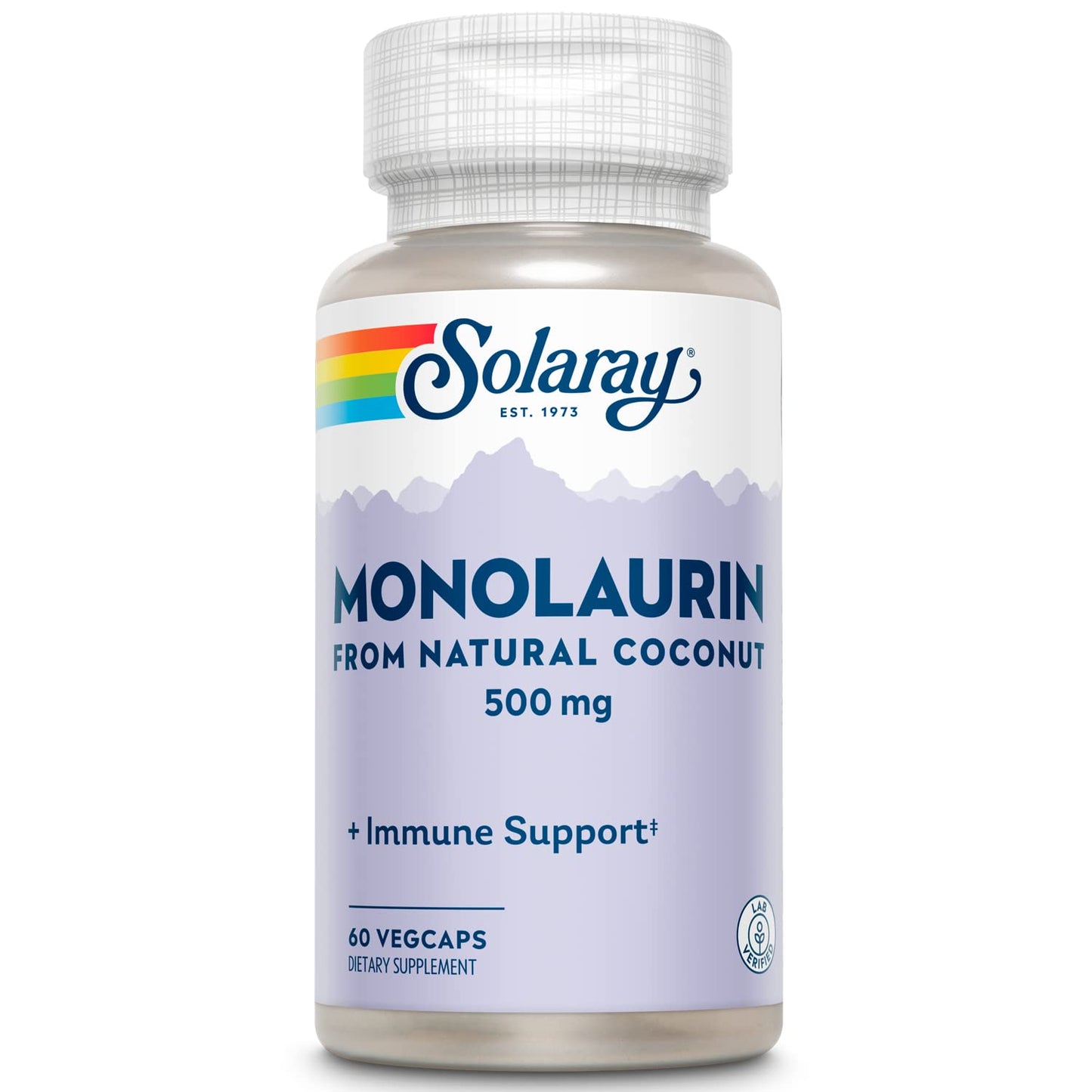 SOLARAY Monolaurin 500mg – Immune Support, Lab Verified, 60 Servings