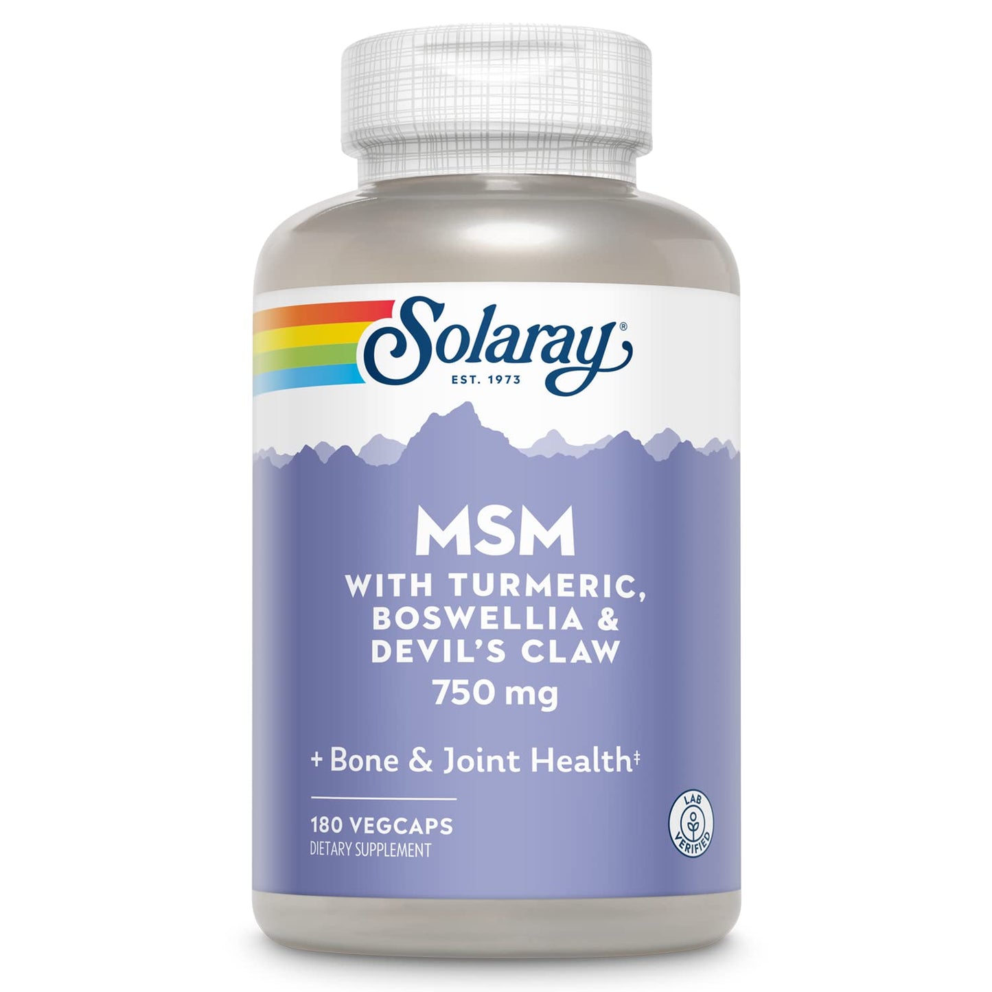 Solaray MSM Capsules 750 mg - 180 Count | Organic Sulfur