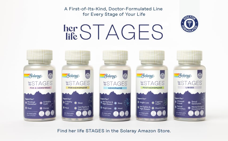 SOLARAY PhytoEstrogen Menopause Supplements – Vegan, Lab-Verified with Wild Yam, Black Cohosh & Dong Quai