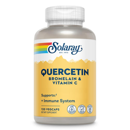 SOLARAY Quercetin with Bromelain & Vitamin C – Immune Support, Heart Health | Vegan, 60 Servings