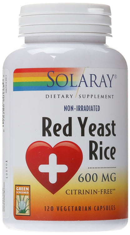 Solaray Red Yeast Rice 600 mg - 120 Count | Dietary Supplement