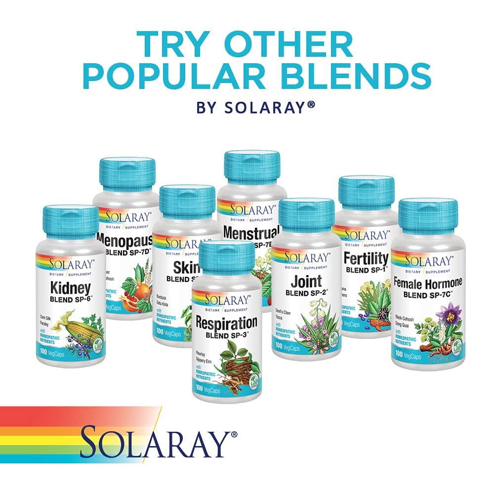 SOLARAY Sleep Blend SP-17 | Herbal Sleep Support, Non-GMO, Vegan | 100 VegCaps