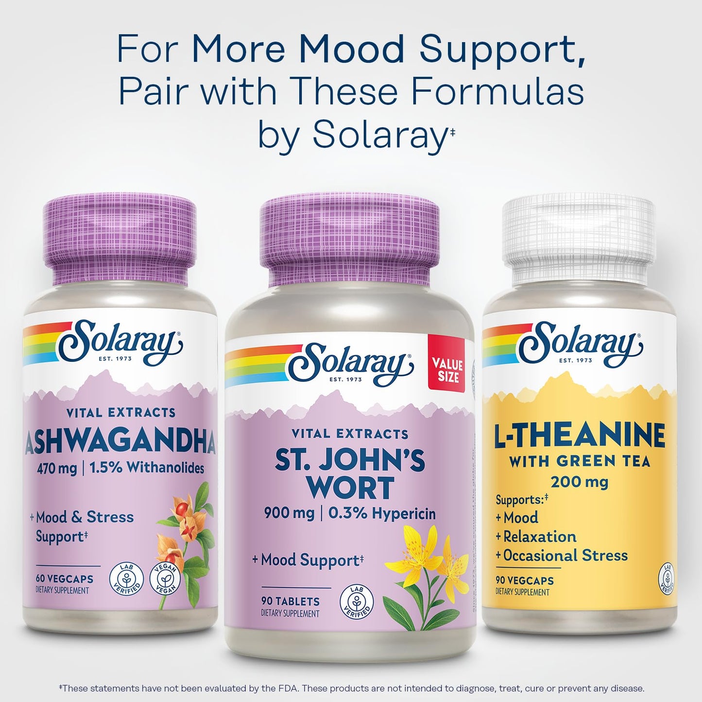 SOLARAY St Johns Wort Aerial Extract 900mg – 0.3% Hypericin, Non-GMO, 90 Servings