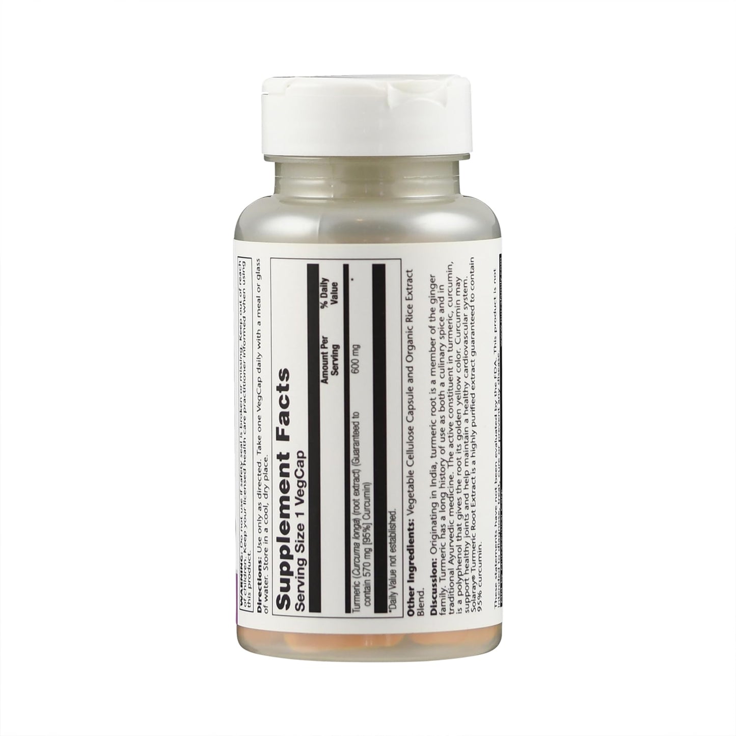 SOLARAY Turmeric 600mg – 95% Curcuminoids | Joint, Gallbladder & Liver Support