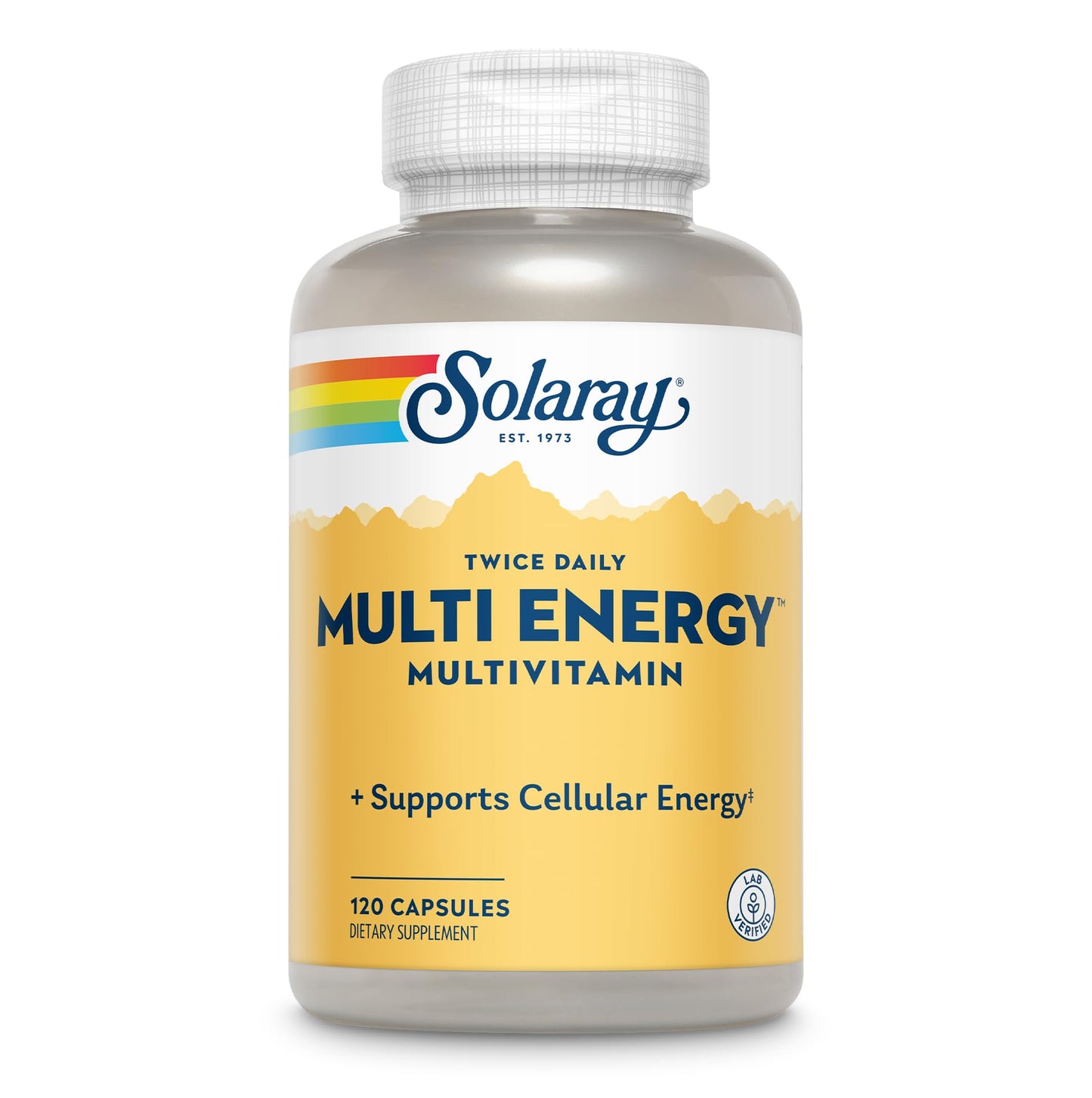 SOLARAY Iron Free Twice Daily Multivitamin | Immune & Energy | 120 CT