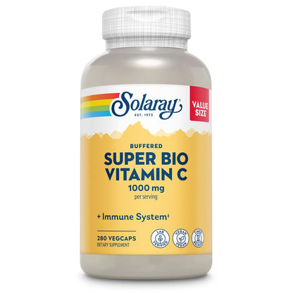 Solaray Vitamin C 1000mg - Two-Stage Timed Release with Bioflavonoids, Vegan