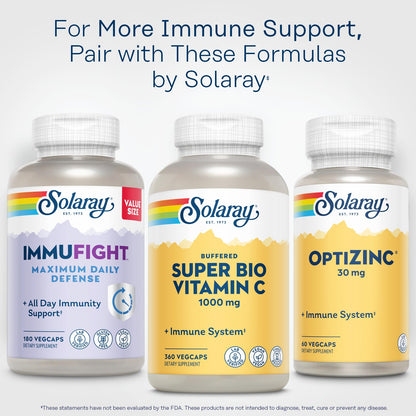 SOLARAY Vitamin C 1000 mg – Buffered, Timed-Release, Bioflavonoids | Vegan Immune Support