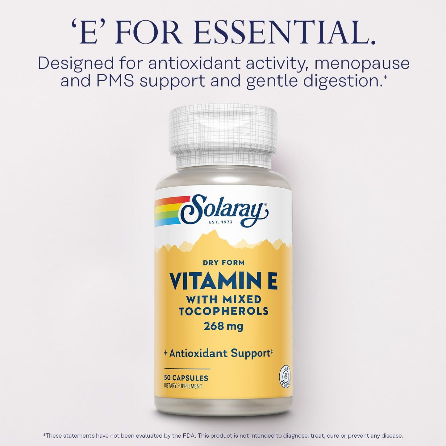 SOLARAY Vitamin E 400 IU Dry Form with Mixed Tocopherols