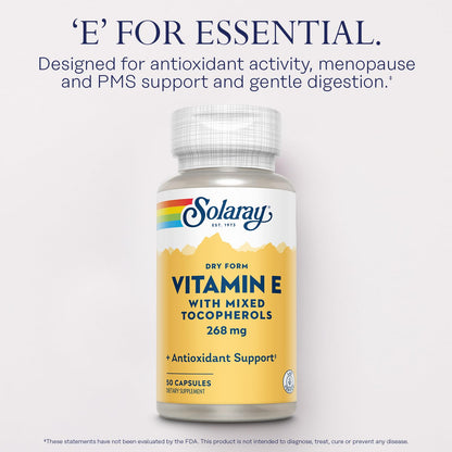 SOLARAY Vitamin E 400 IU Dry Form with Mixed Tocopherols