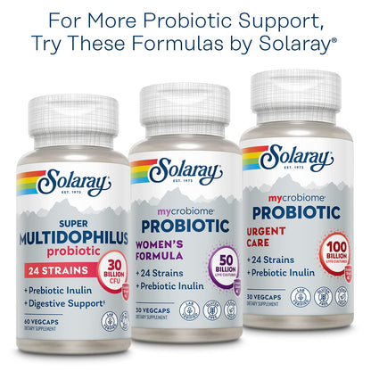 SOLARAY Multidophilus 12 Strain Probiotic – 20 Billion CFU, Digestive Health