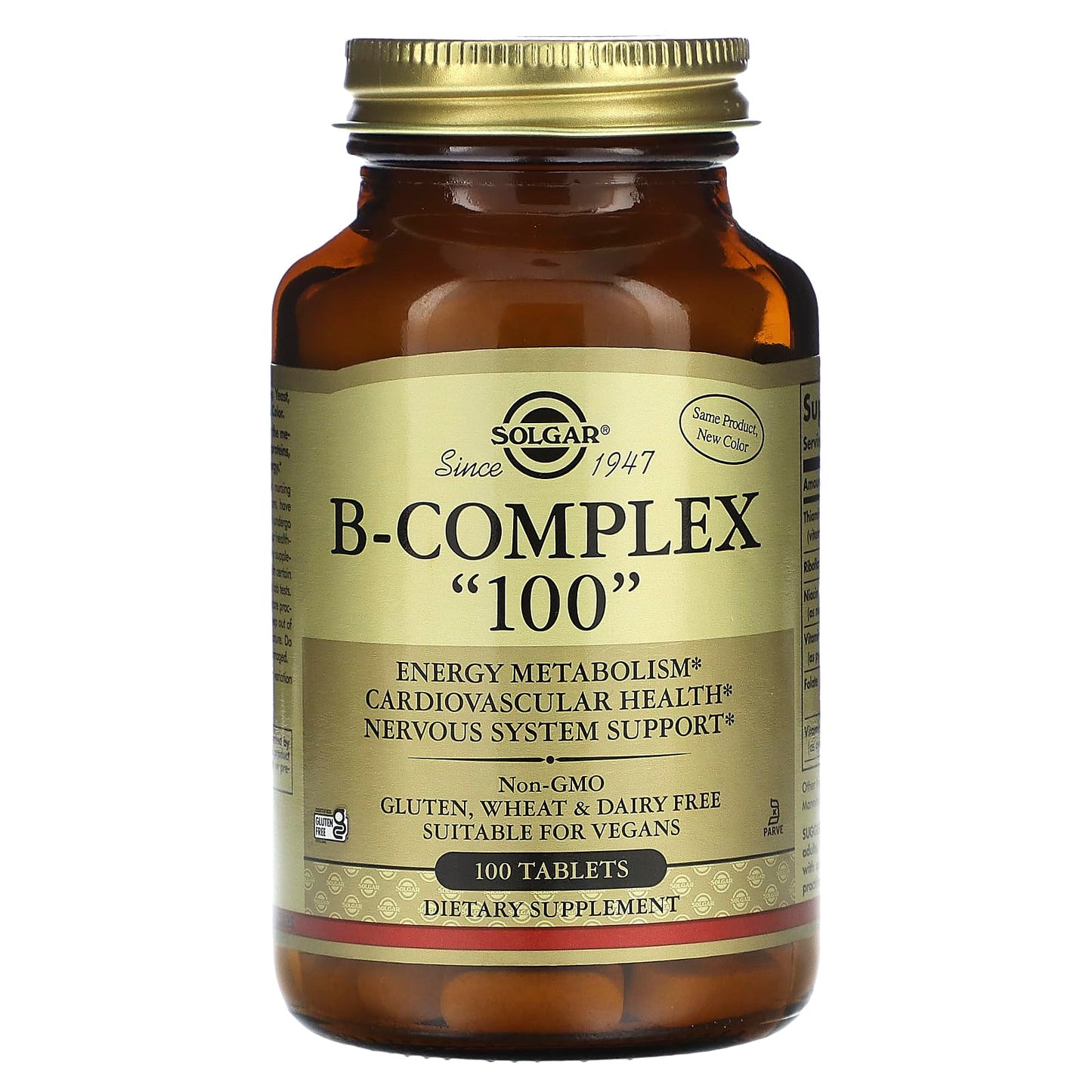 Solgar B-Complex 100 - 100 Tablets | Energy Metabolism, Cardiovascular Health & Nervous System Support - Non-GMO, Vegan, Gluten Free
