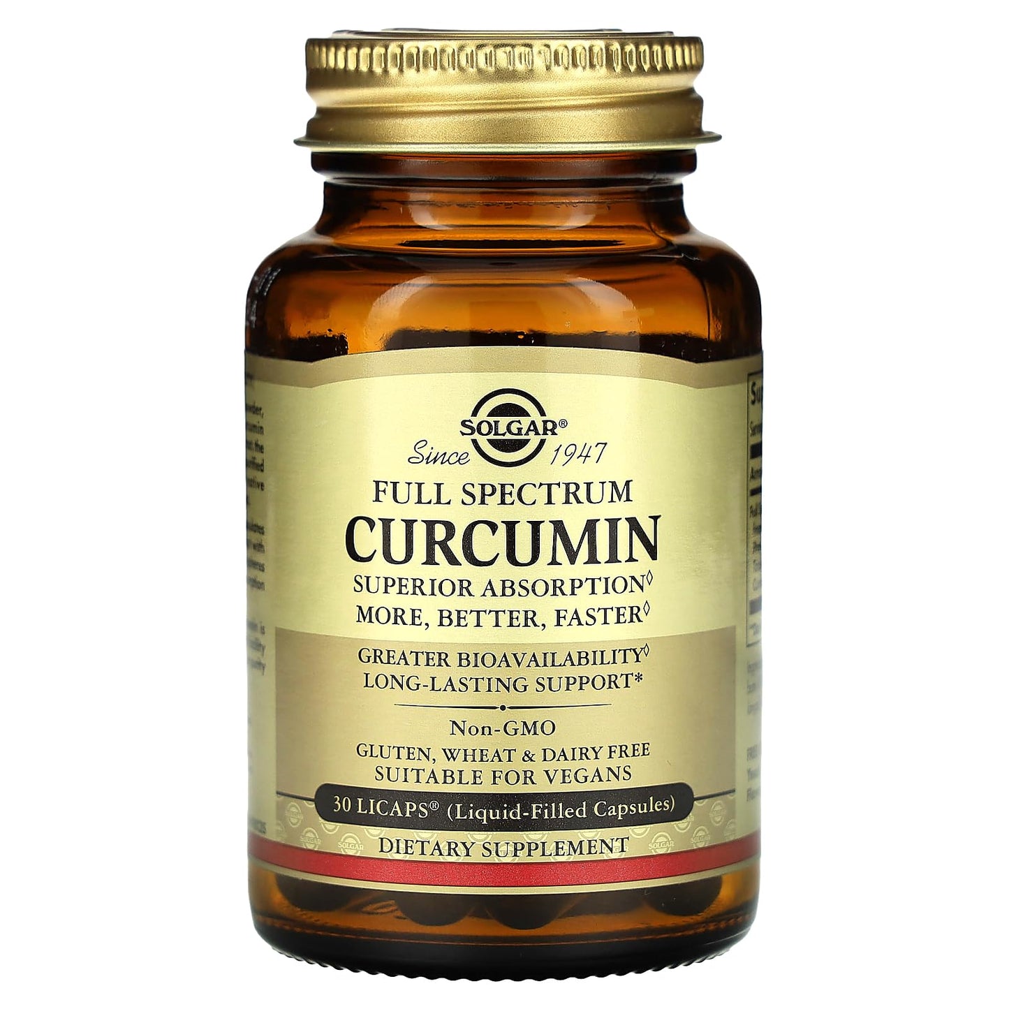 Solgar Full Spectrum Curcumin LiCaps - 30 Servings | Superior Absorption, Brain & Immune Health