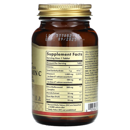 Solgar Ester-C Plus 1000 mg Vitamin C – 60 Tablets | Gentle on Stomach, Immune Support