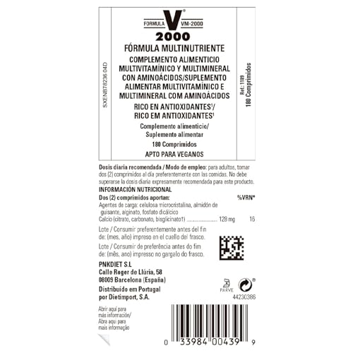 Solgar Formula VM-2000 Multinutrient System – 180 Tablets, Immune Support, Vegan