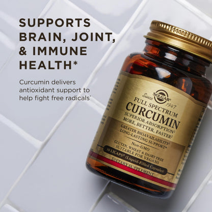Solgar Full Spectrum Curcumin LiCaps - 2-Pack (120 Servings) | Superior Absorption, Brain, Joint & Immune Health