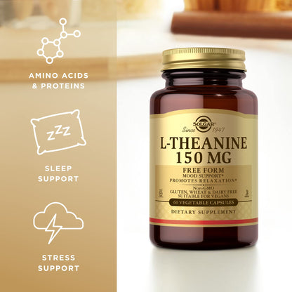 Solgar L-Theanine 150 mg – 60 Veg Capsules – Relaxation Support