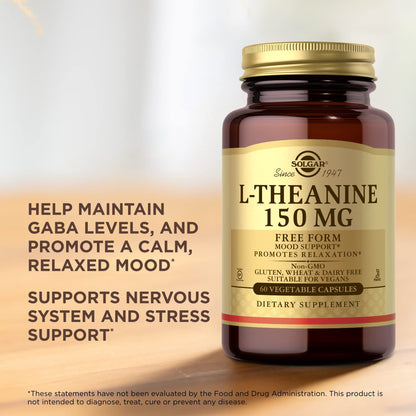 Solgar L-Theanine 150 mg – 60 Veg Capsules – Relaxation Support