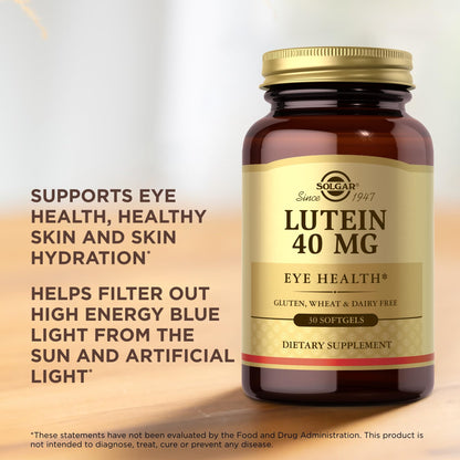 Solgar Lutein 40 mg - 30 Softgels (Pack of 3) | Eye Health & Blue Light Protection