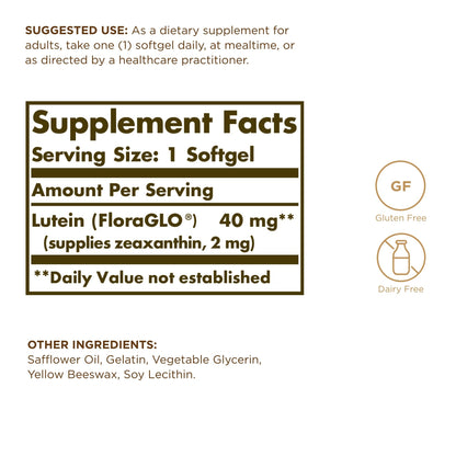 Solgar Lutein 40 mg - 30 Softgels (Pack of 3) | Eye Health & Blue Light Protection