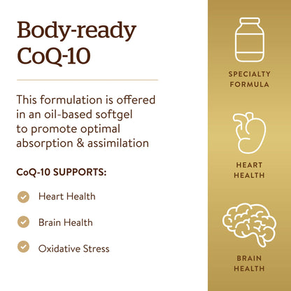 Solgar Megasorb CoQ-10 200 mg – 60 Softgels | Heart & Brain Support